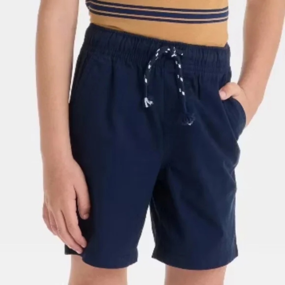 CAT & JACK · TODDLER BOYS' NAVY BLUE PULL-ON WOVEN SHORTS - 18M